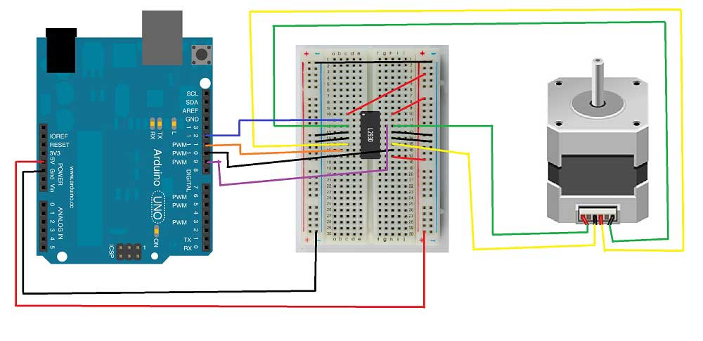 arduino stepper motor serial control video